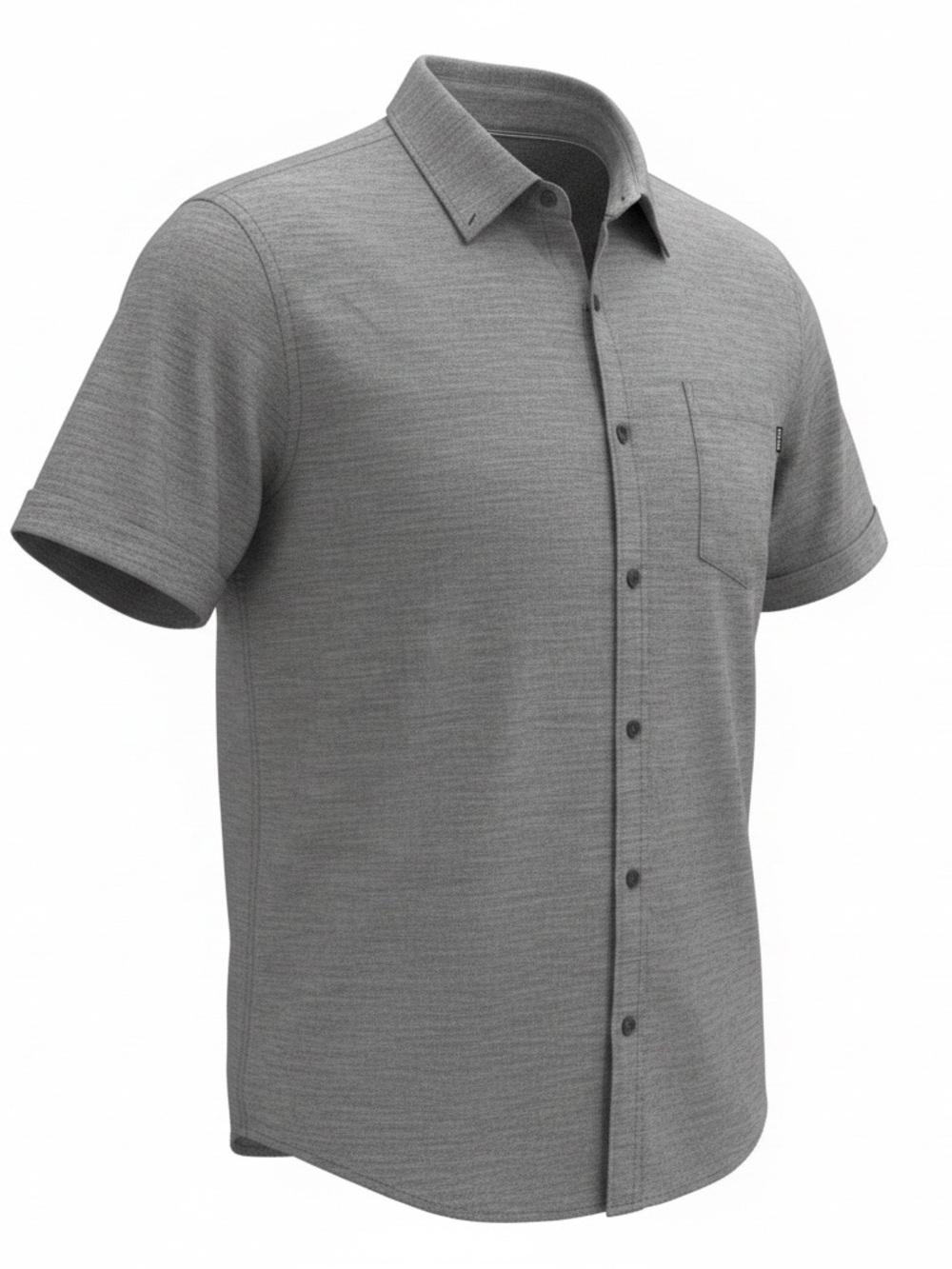 Hurley Mens Made in the Shade Button Up Shirt Gray Size XL Short Sleeve